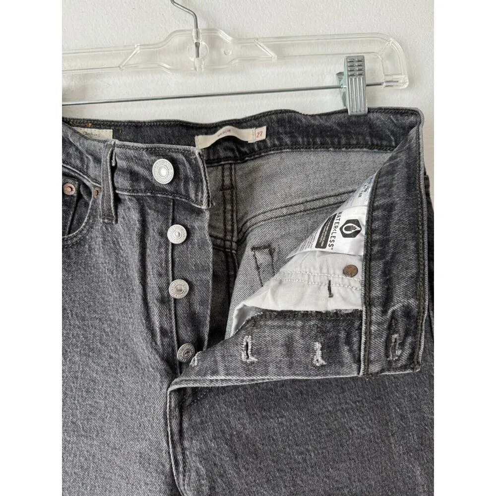 Levi’s Wedgie Gray Button Fly Straight Leg Women’s Jeans Size 27 - Image 4