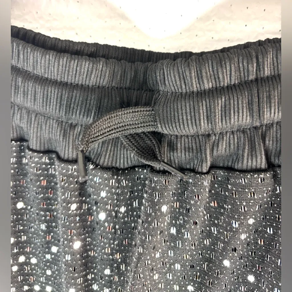 Whimseygoth L Chic Black Silver Sparkle Women's Jogging Pantsuit Size L - Image 6