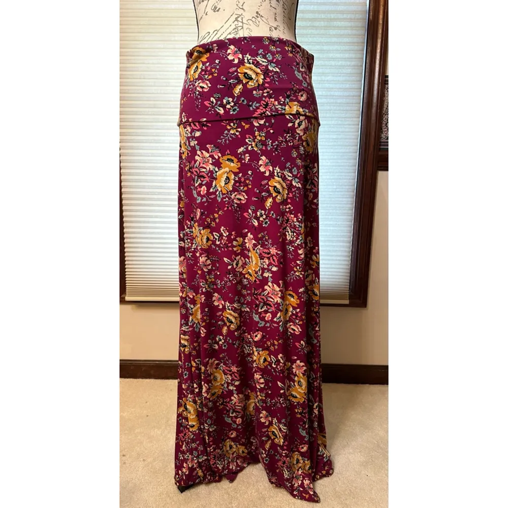 LuLaRoe Small Purple Floral Maxi Skirt - Image 11