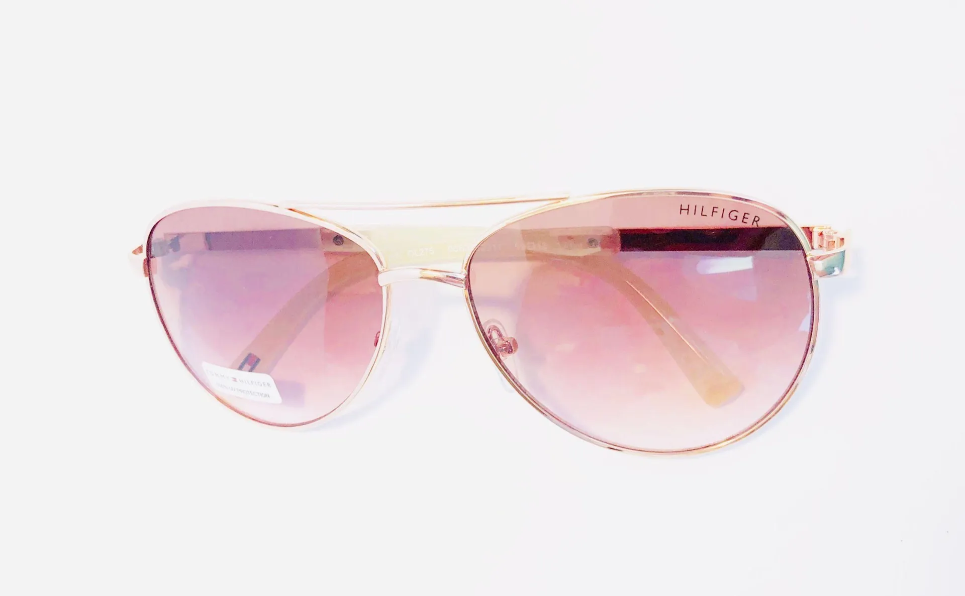 Tommy Hilfiger NWT  Rose Gold Aviator Sunglasses - Image 4