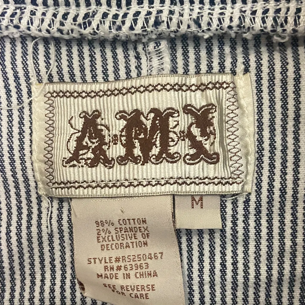 Ami Women's Navy Striped Utility Jacket Blue Size M - Image 2