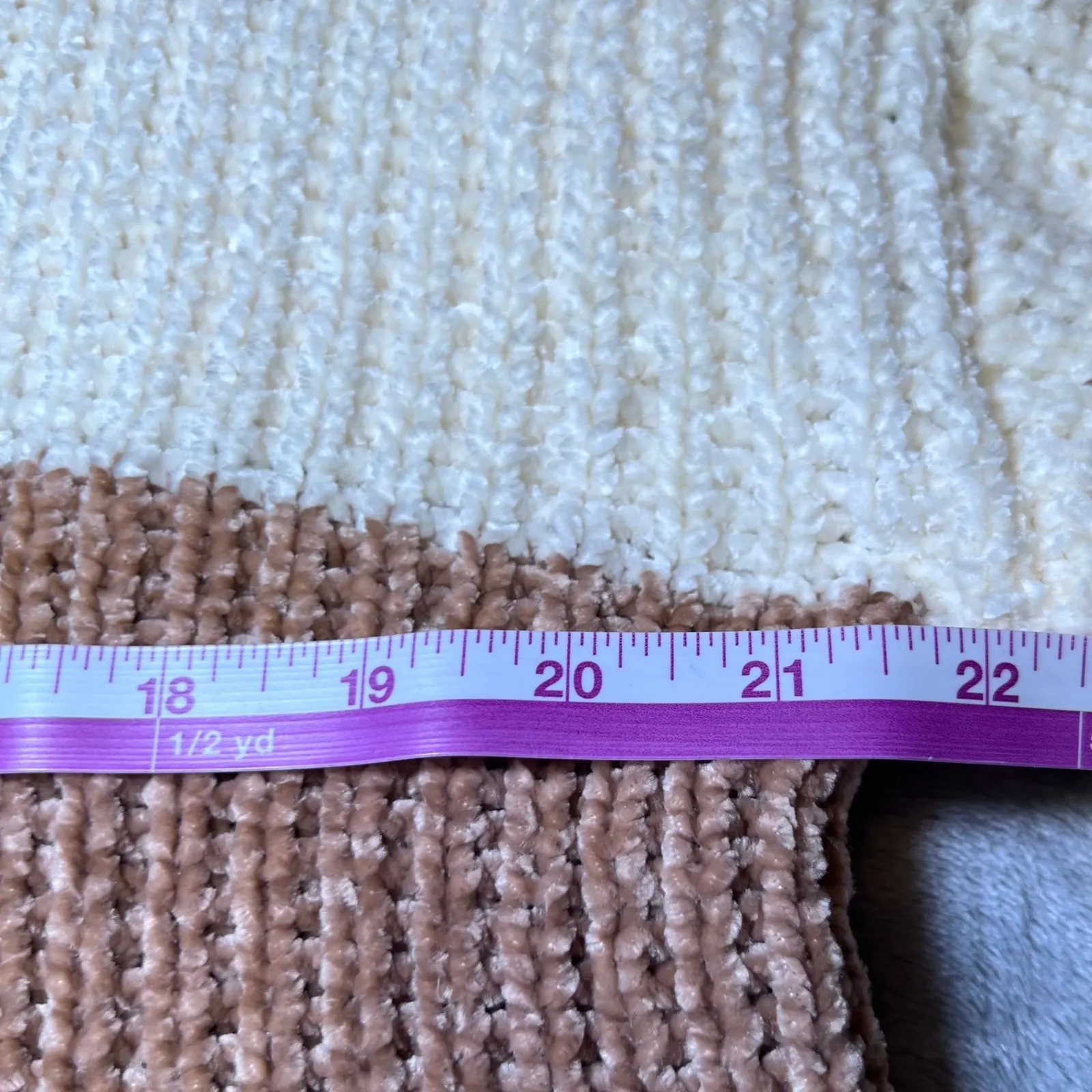 Poof Apparel Chenille Turtleneck Sweater Womens Small Multicolor Striped Cozy - Image 10