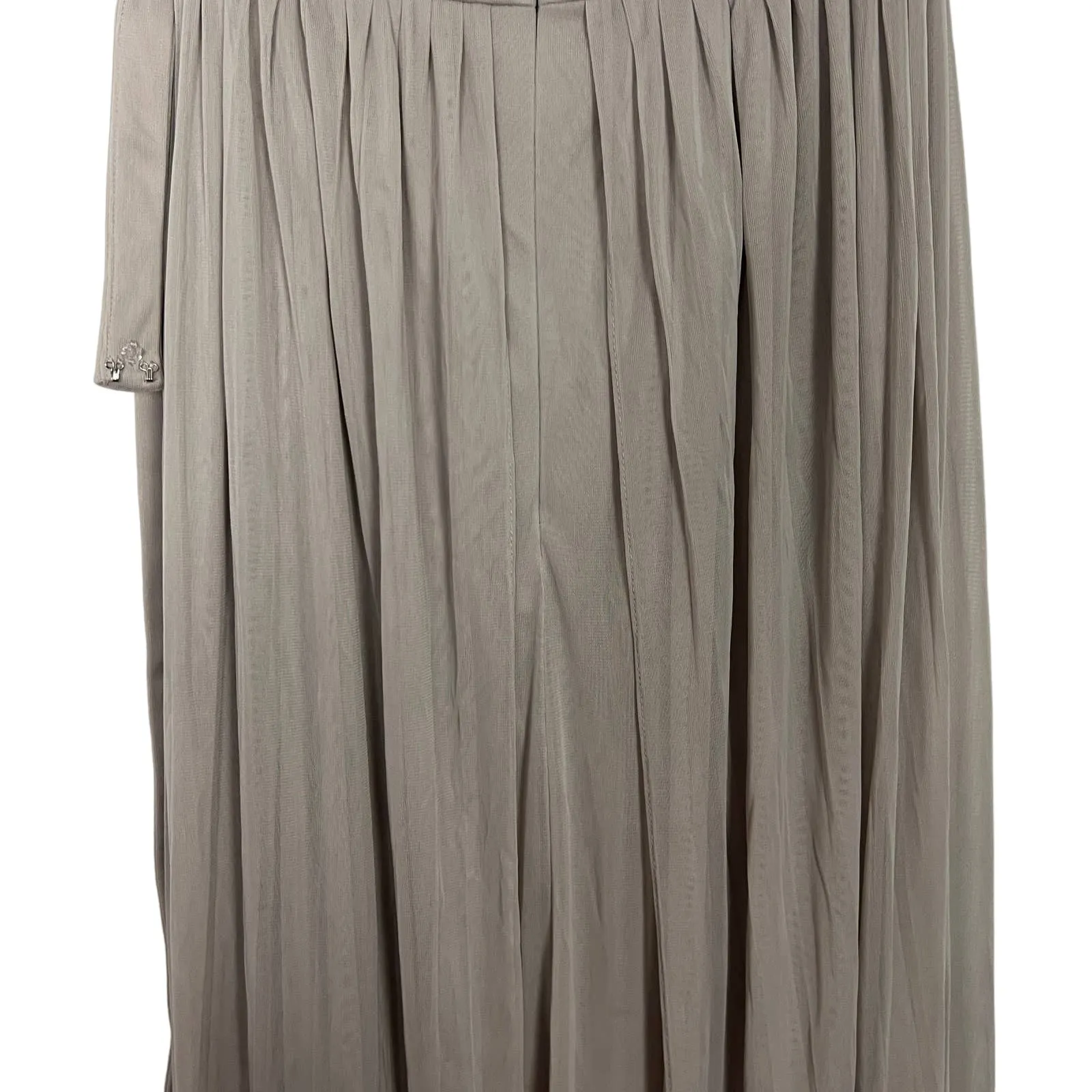 David's Bridal One Shoulder Strap Beige Maxi Dress Size 4 - Image 11