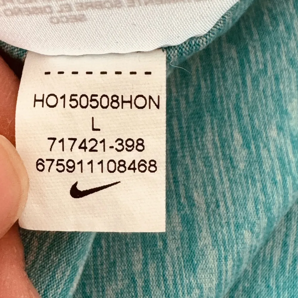 Nike Running Quarter Zip Long Sleeve Teal Top Size Large - Image 13