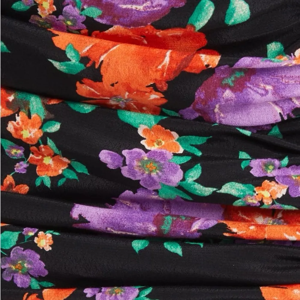 ASTR the Label Floral Ruched Off the Shoulder Minidress Size L - Black/Red - NWT - Image 8