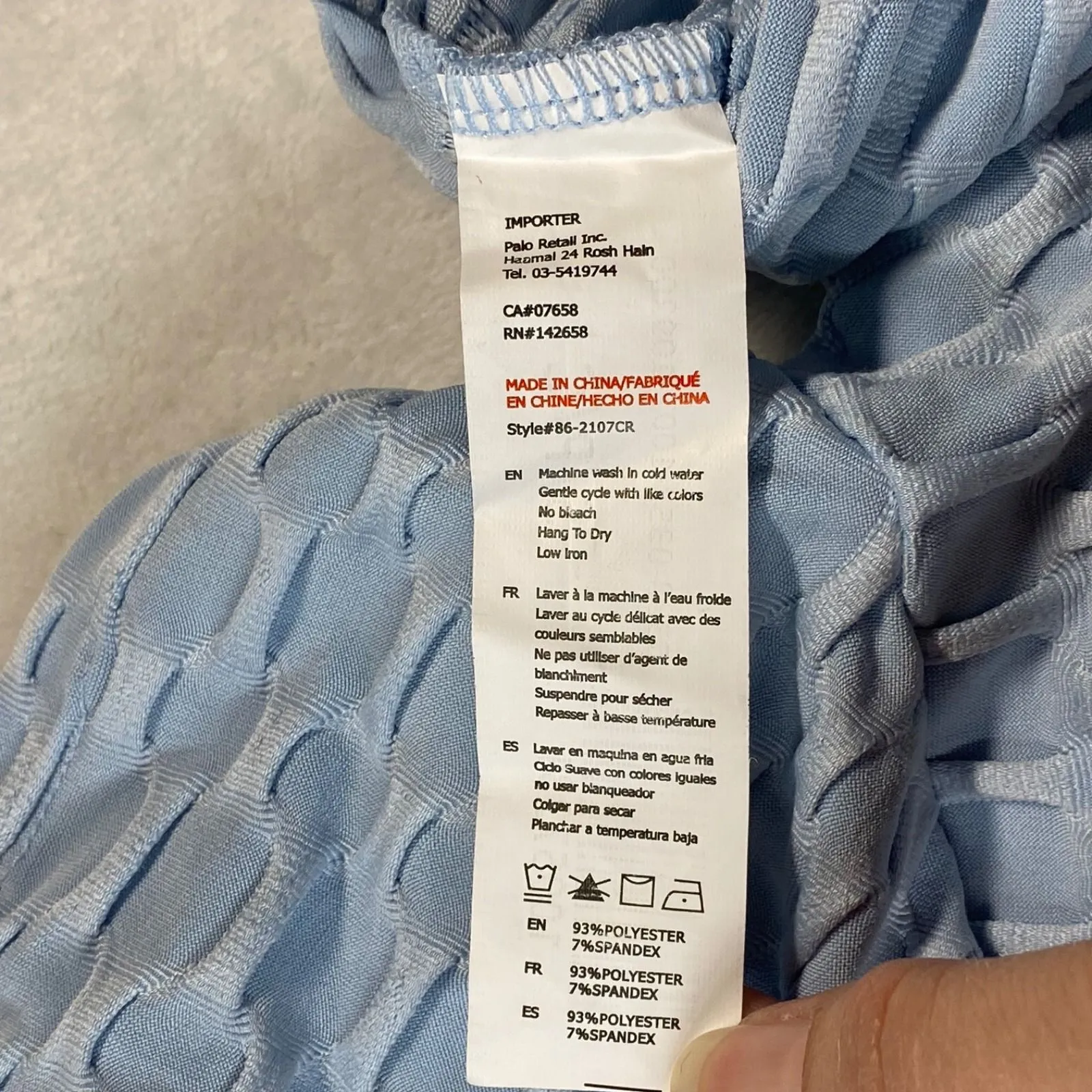 Charlotte Russe Ruched Front Crop Top Plunge Neck Textured‎ Blue Small y2k 2000s - Image 7