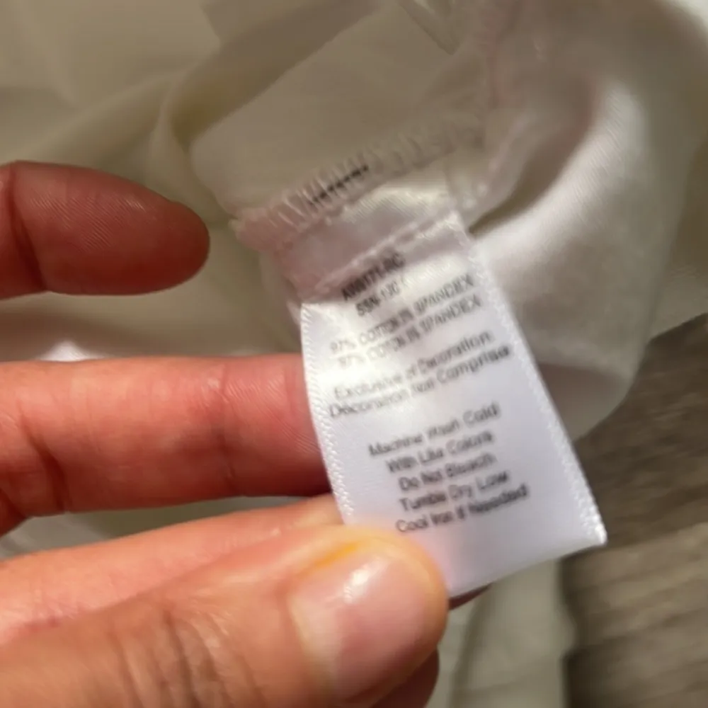 ATM Distressed Women’s White Cargo Cropped Pants 12 Distressed Casual Ankle Size 10 - Image 10