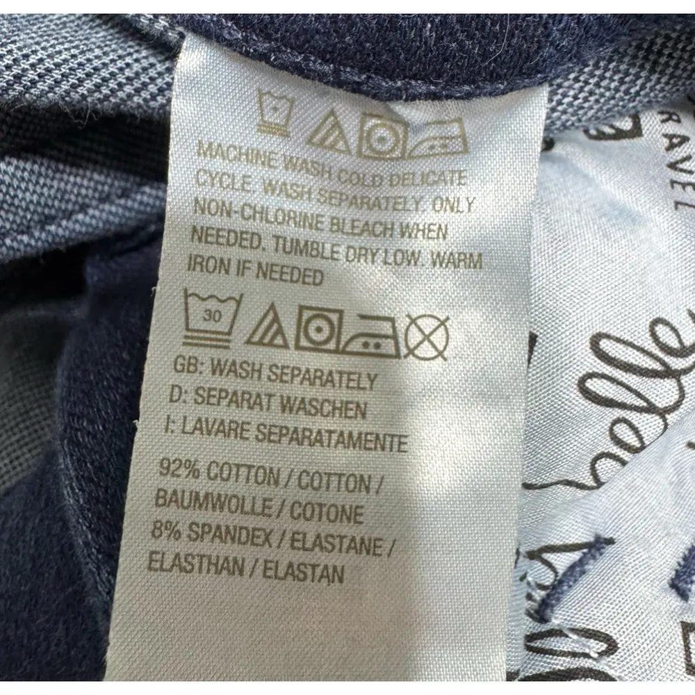 Belle by Kim Gravel Reg Flexibelle Kickity Split Straight Jean Dark Indigo Sz 8 Blue - Image 9