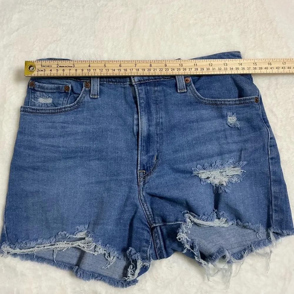Y2K 90s, Signature by Levi Strauss Blue Jean Shorts High-Waisted Distressed - Image 7