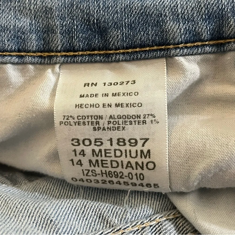 Lee Relaxed Fit High Rise Straight Leg Jeans Light Wash Indigo 14 Medium - Image 4