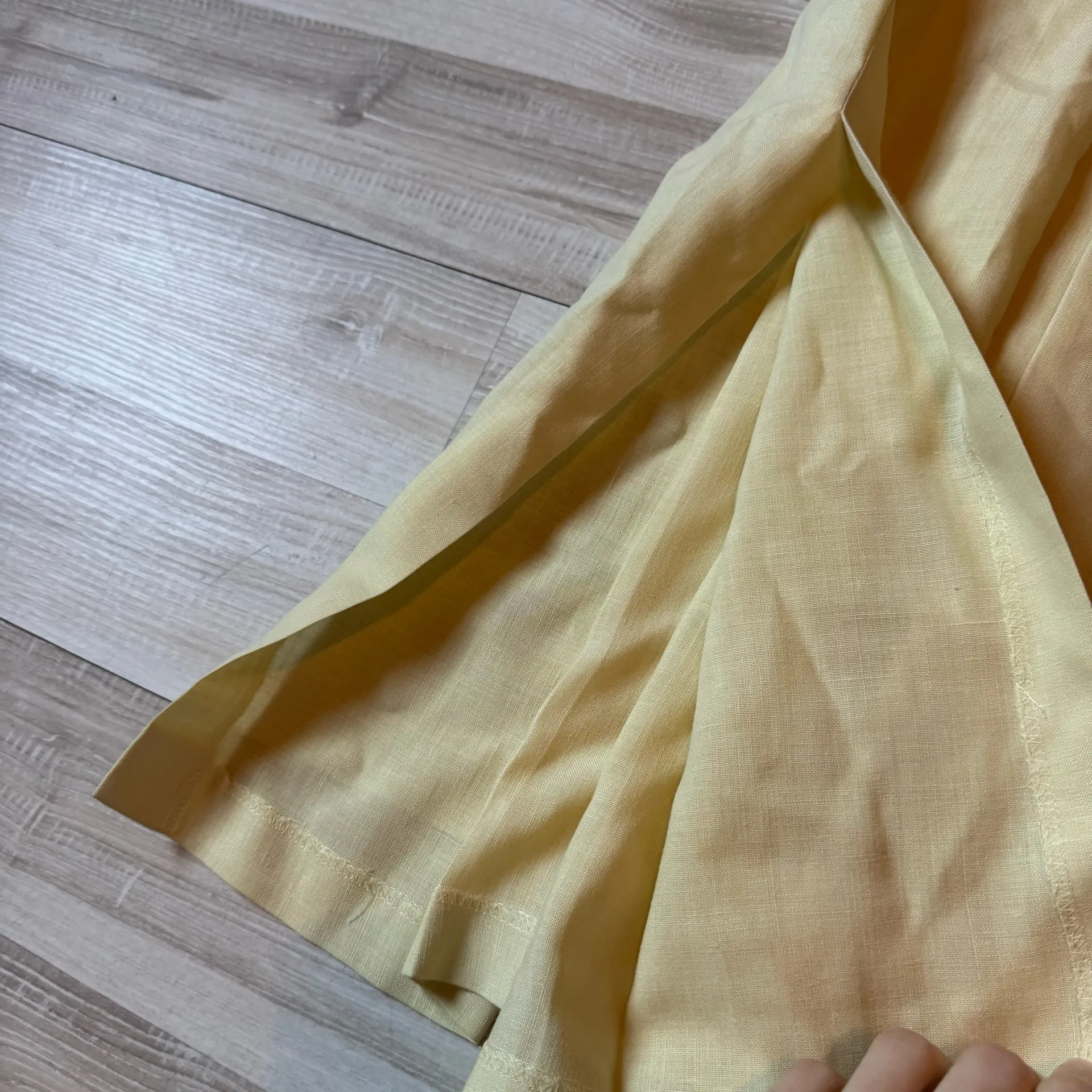 Vintage Jaeger London Flax Linen Pleated Midi Skirt - Image 4