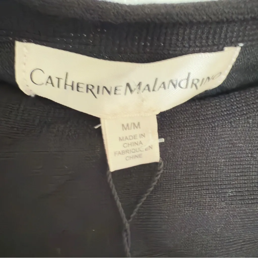 Catherine Malandrino Med Boatneck Dolman Sleeve Button Detail Sleeves Knit Top - Image 5