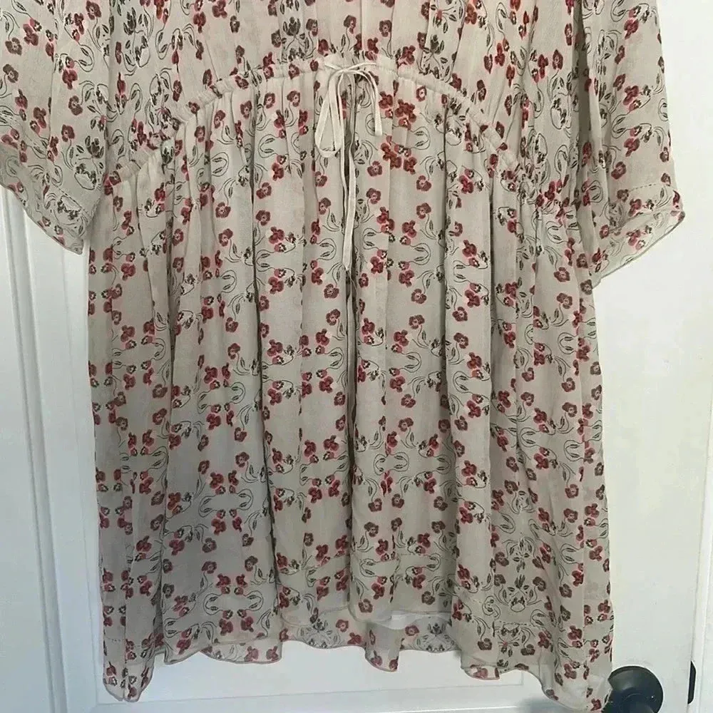 SUNO Floral Silk Dress Sz 2 Orange - Image 7