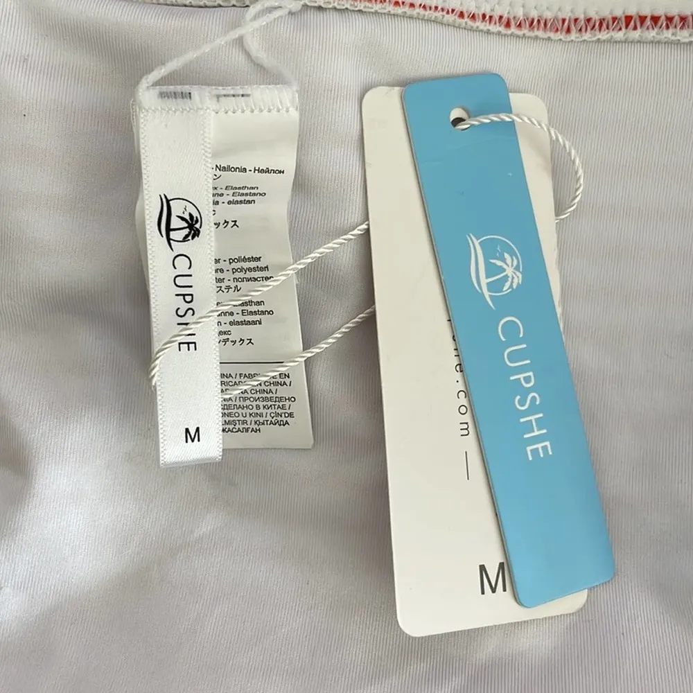 NWT Cupshe Hot Summer Red & White Stripe triangle bikini - Image 7