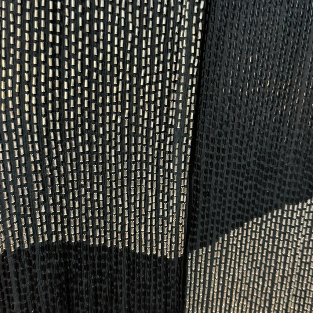 Vintage Stenay Silk Silver Black Beaded Cocktail Dress✨Sz S 100% Silk / Beaded - Image 4