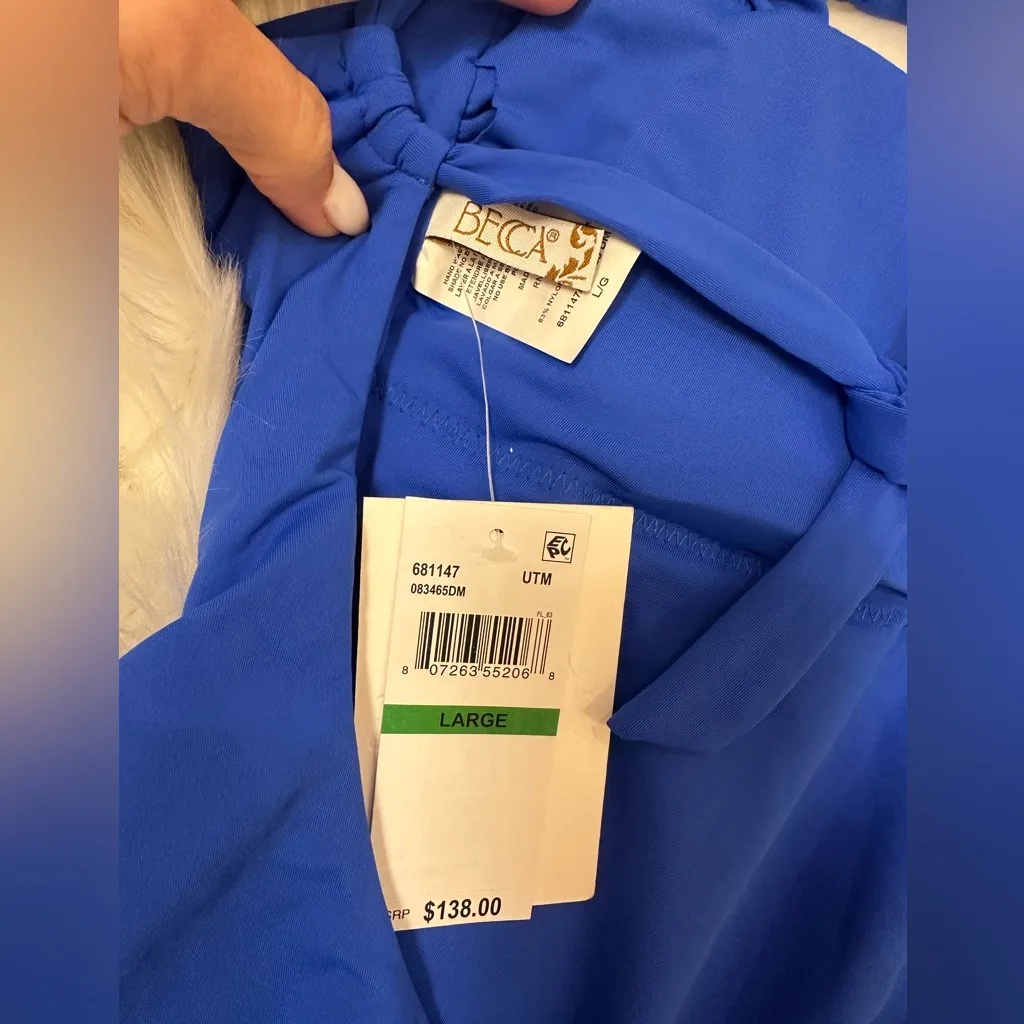 BECCA Women's Standard Baja Mar Bandeau One Piece Swimsuit, Scoop Neck, Bathing - Image 8