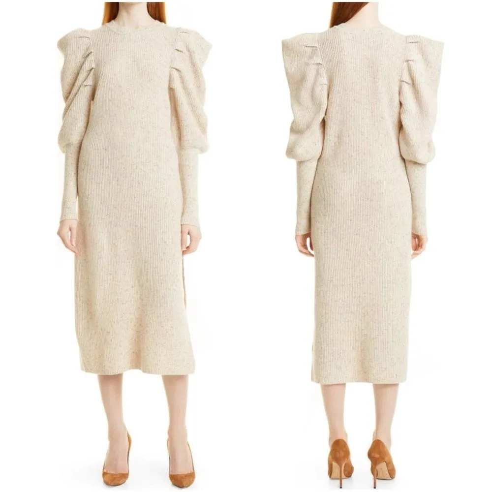 Ted Baker Marniaa Extreme Sleeve Knit Sweater Dress  Beige Size 5 | US Large 12 - Image 9
