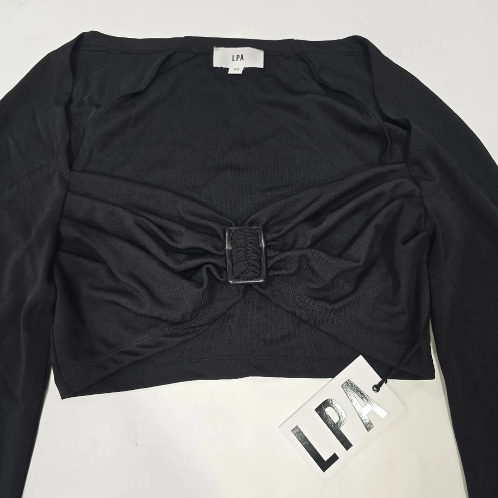 LPA  Naomi Cropped Top in Black XS - Image 4
