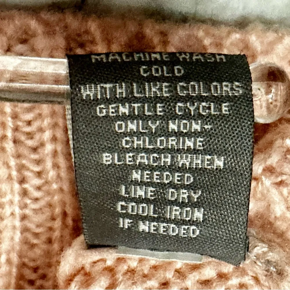 TBH To Be Honest Women Sz XL Pink V Neck Open Knit Sweater Romantic Girly Ballet - Image 9