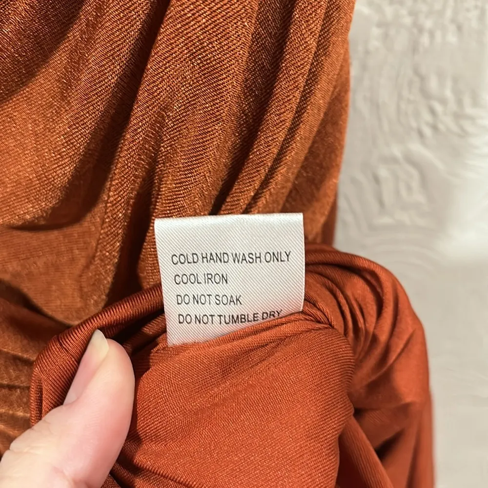 Hello Molly Party Lover Midi Dress Rust Size Large NWT - Image 4