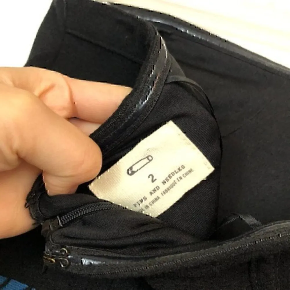 URBAN OUTFITTERS PINS NEEDLES Blue Black Crochet Lace Strapless Party Dress 2 - Image 4