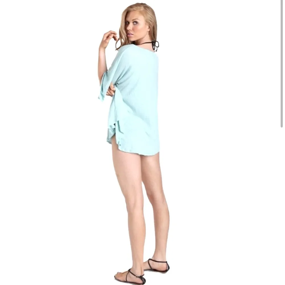 Wildfox Take Me to the Sea Coverup minty teal Oversized - no label - Image 4