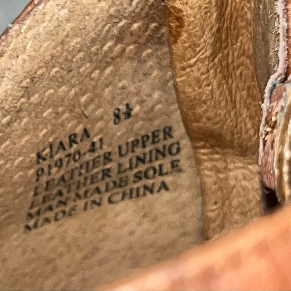 Miz Mooz Brown Leather Kiara Cork Wedge Espadrille Sandals Shoes size 8.5 - Image 10