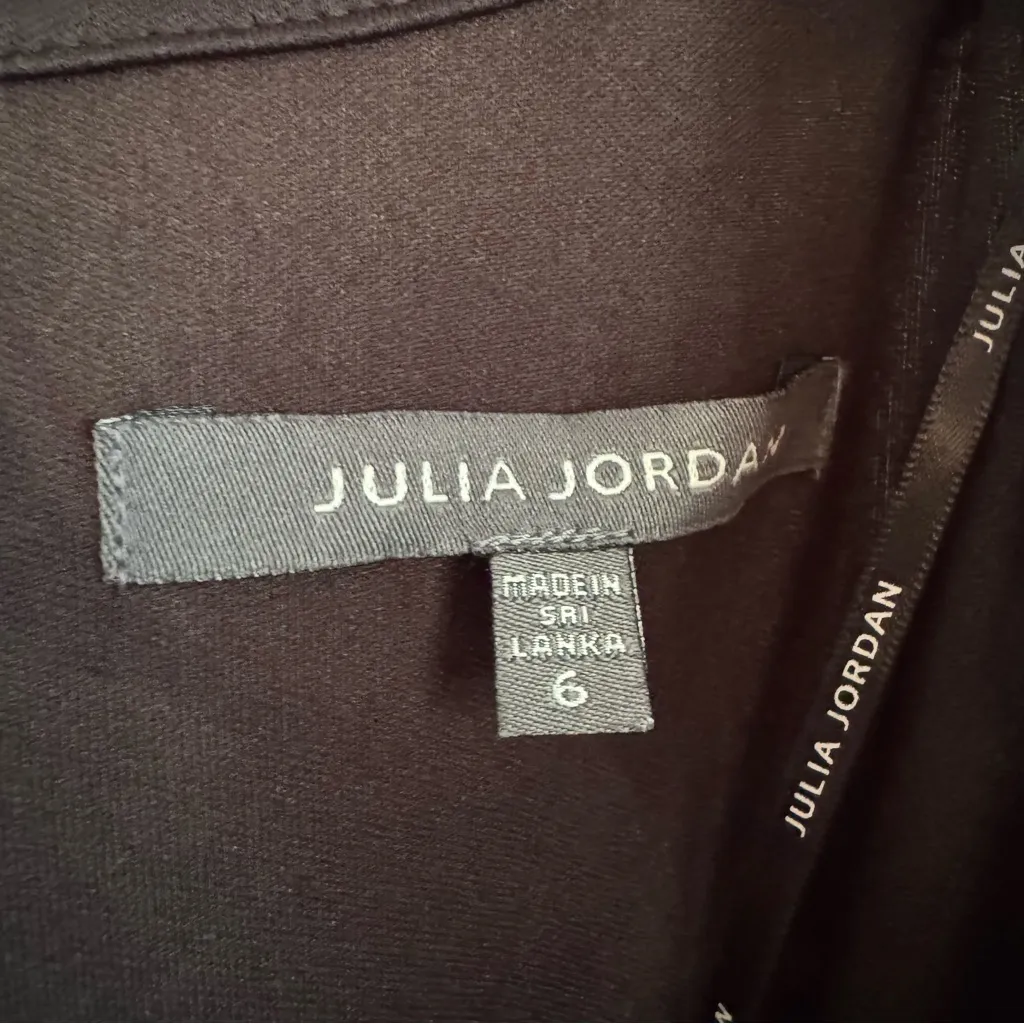 NWT Julia Jordan Floral Midi Dress In Black/Ivory Size 6 - Image 12