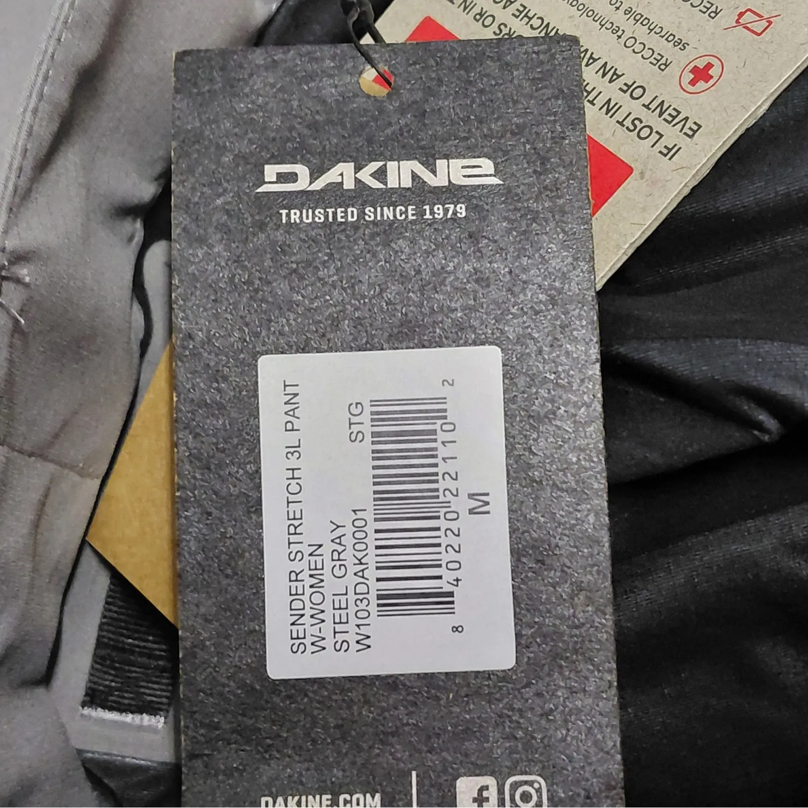 Dakine Womens Snow Pants Size Medium Gray Insulated RECCO Snowboard Ski Outdoor - Image 11