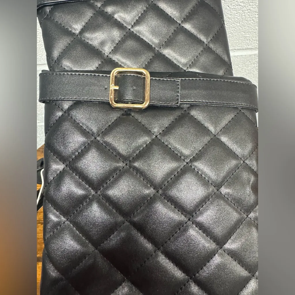 Wild Diva Lounge women’s London Quilted Knee High Boot‎ black size 7 - Image 11