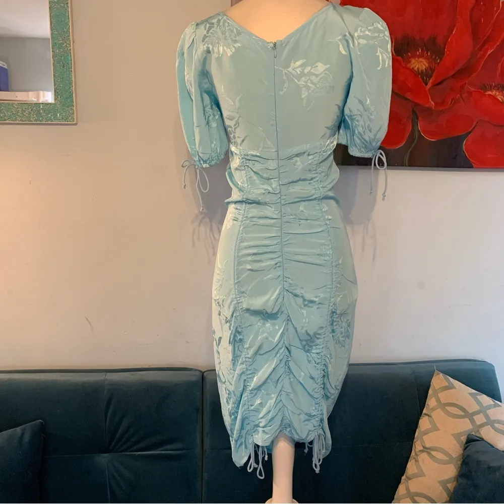 Skylar + Madison oriental baby blue floral Dress Size s small - Image 4