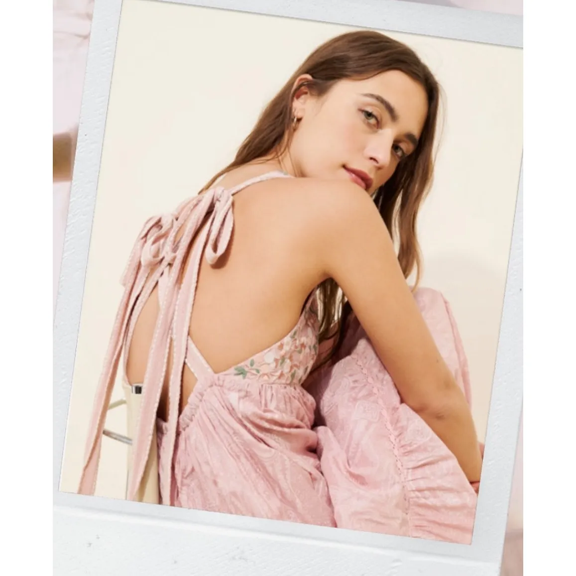 Anthropologie Pinnacle Shruti Sancheti Maxi Dress Pink Paisley Floral - Image 3