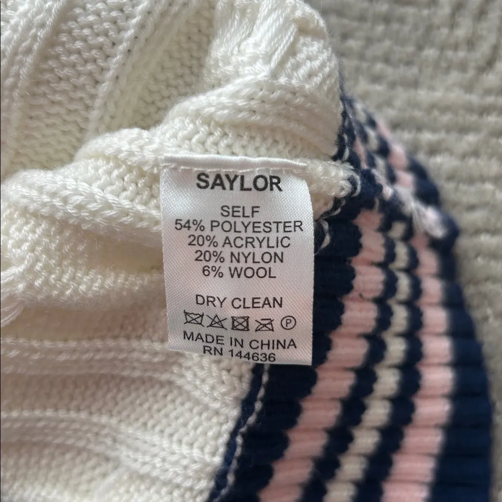 New Saylor Women's Marisole Long Sleeve Sweater Dress Cream SZ S - Image 8