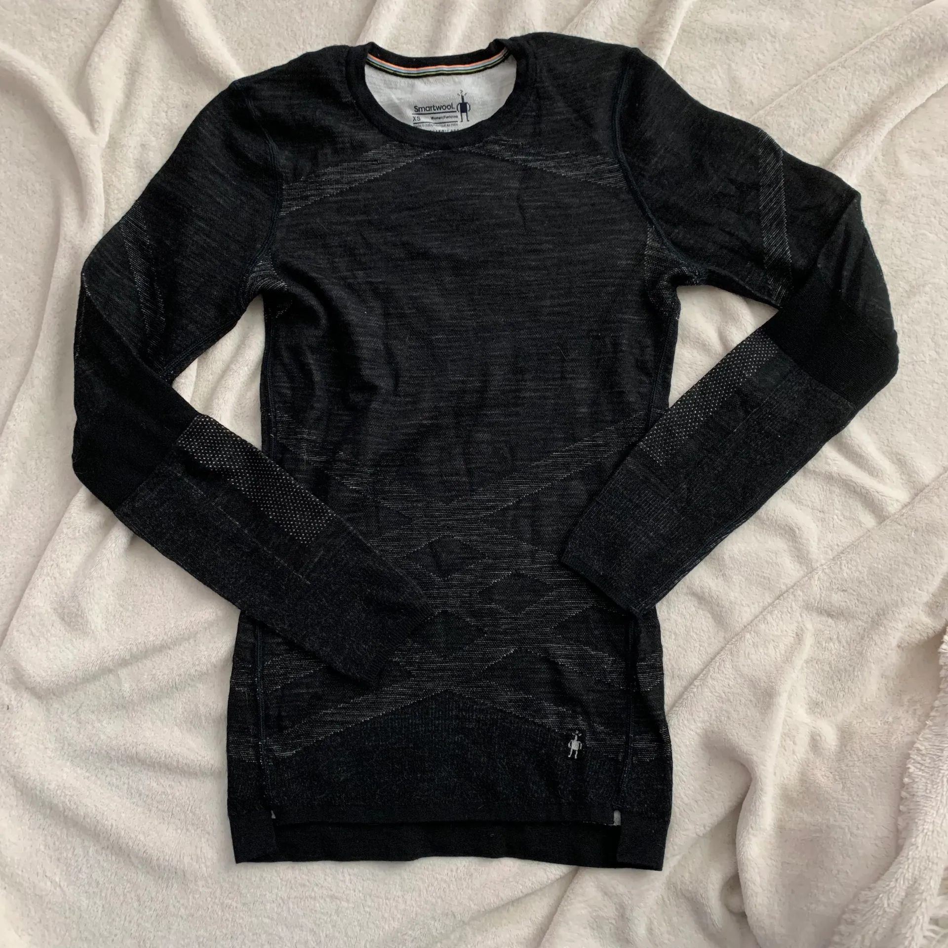 Smartwool Intraknit 200 Base Layer Top Black - Image 2