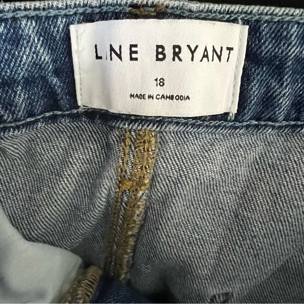 Lane Bryant Mini Jean Skirt Womens 18 Light Wash Y2K Minimalist Streetwear - Image 4