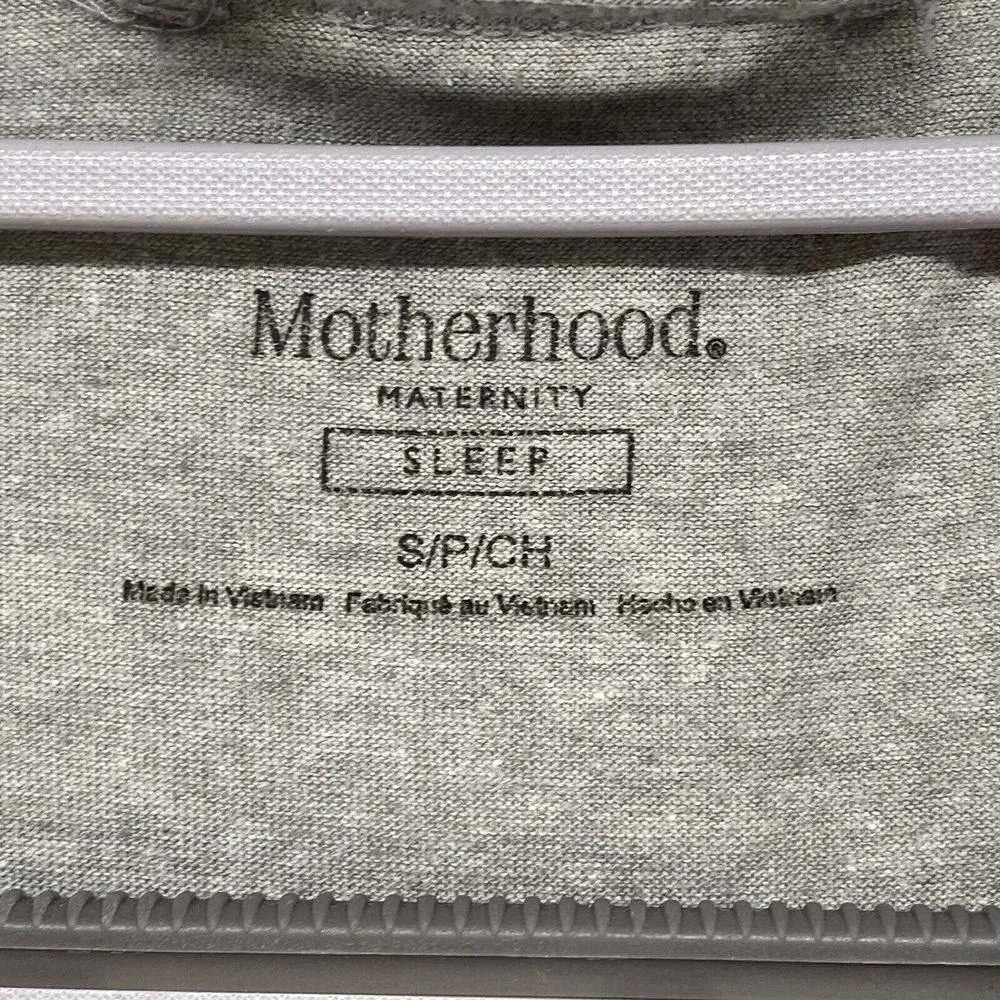 Motherhood Womens Small Maternity Robe Ladies Bump sleep gray pajama - Image 4