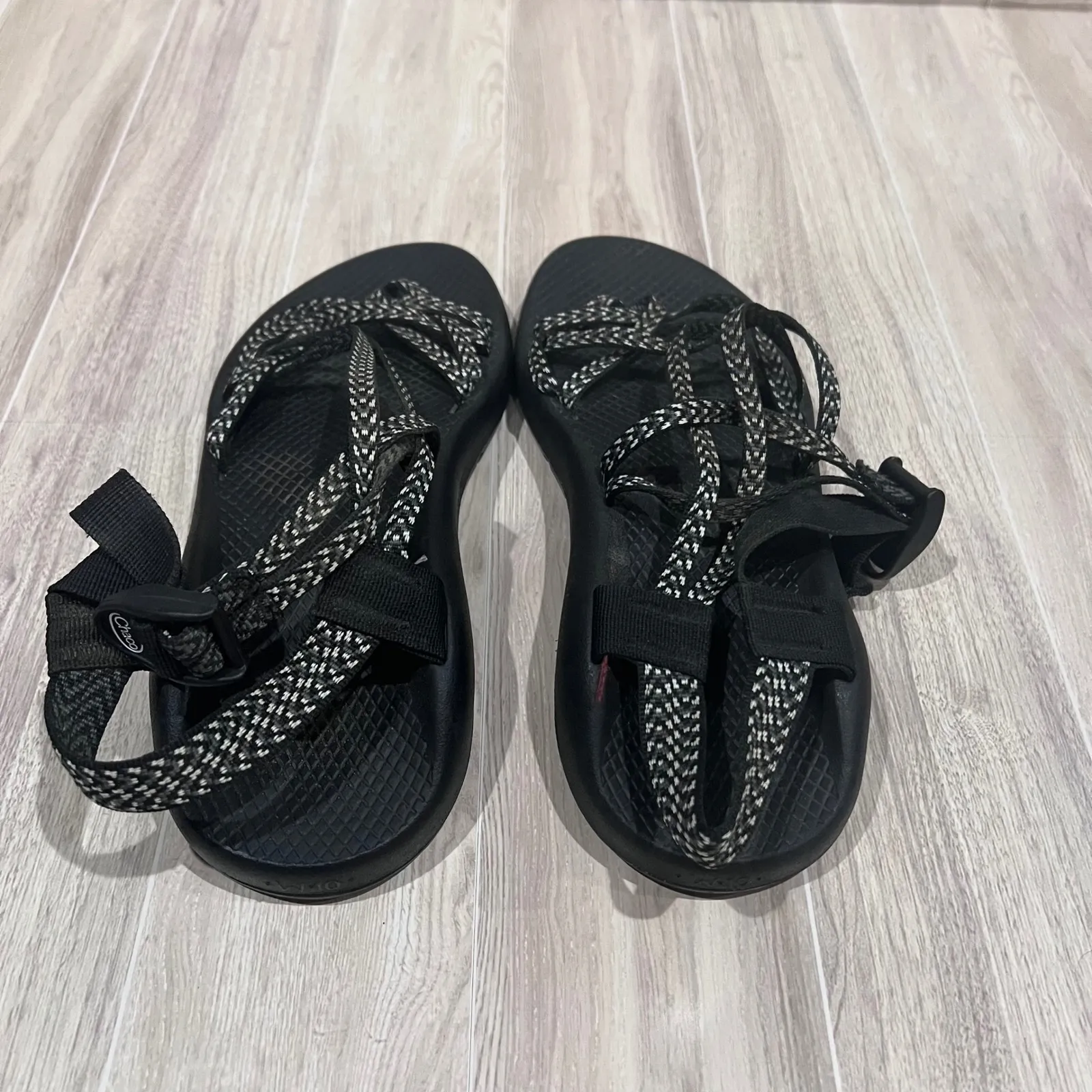 Cape Robbin Woven Thong Heeled Sandals Clear Strap Pointed Toe Heels Size 7.5 - Image 4