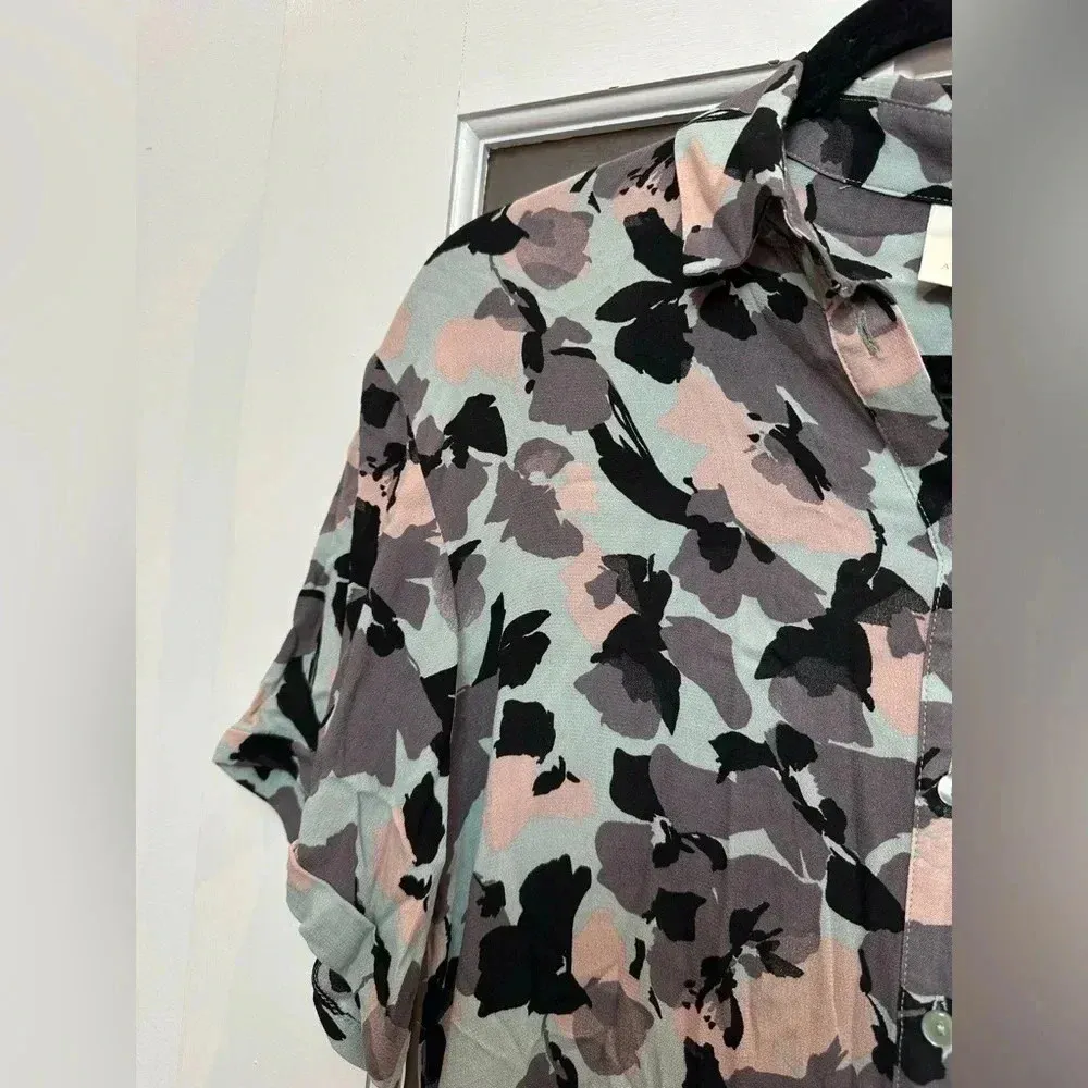 Anthropologie Maeve Rita Printed Pastel Floral Tunic Blouse Size XS - Image 7