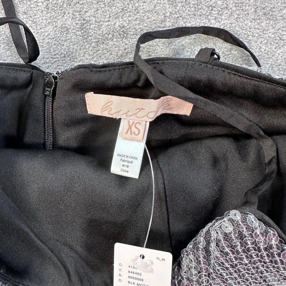 Hutch Anthropologie Sleeveless Animal Print Sequin Romper Size XS Spaghetti Stra - Image 11