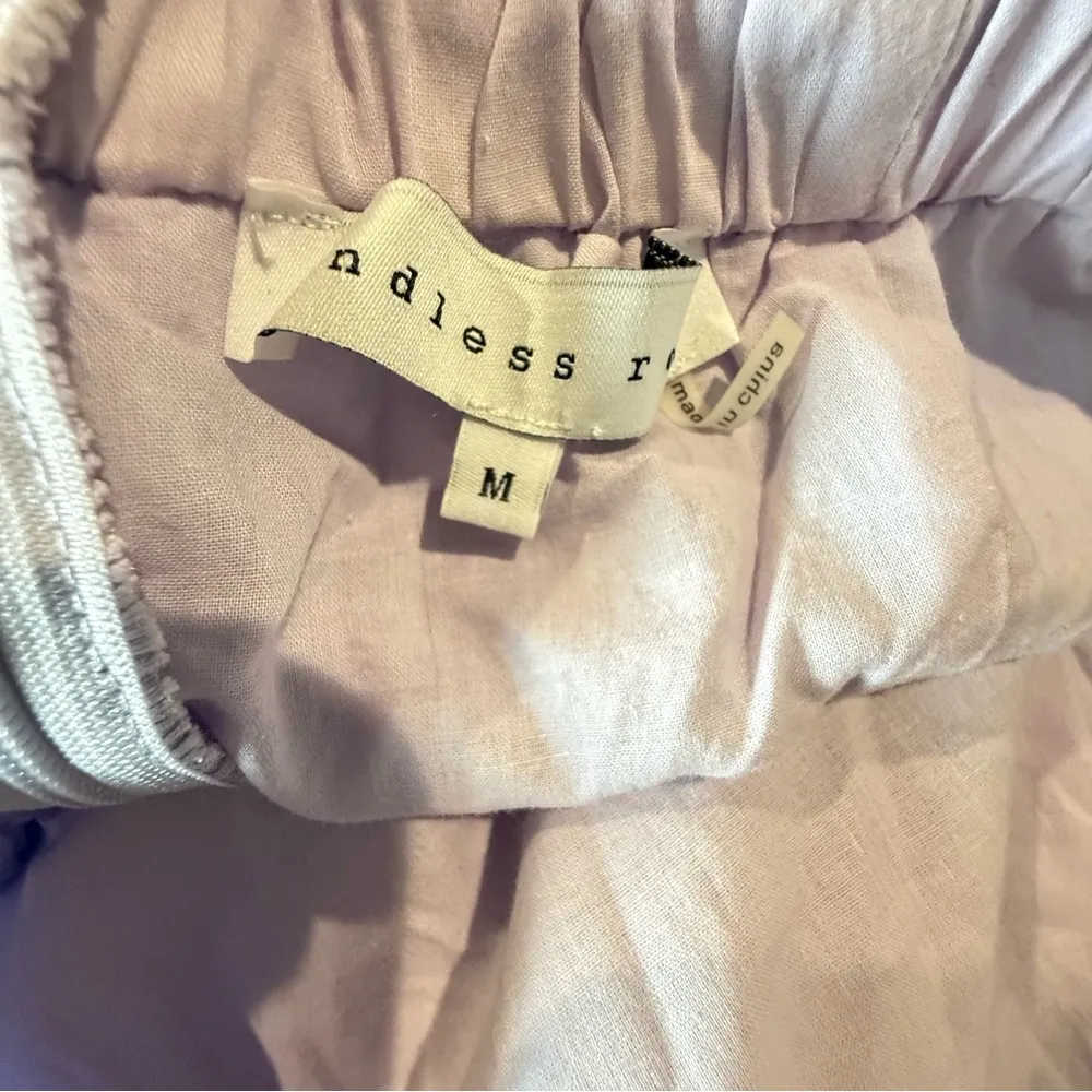 Revolve Endless Rose Lavender Strapless Jumpsuit Size Medium Wide Leg‎ - Image 6