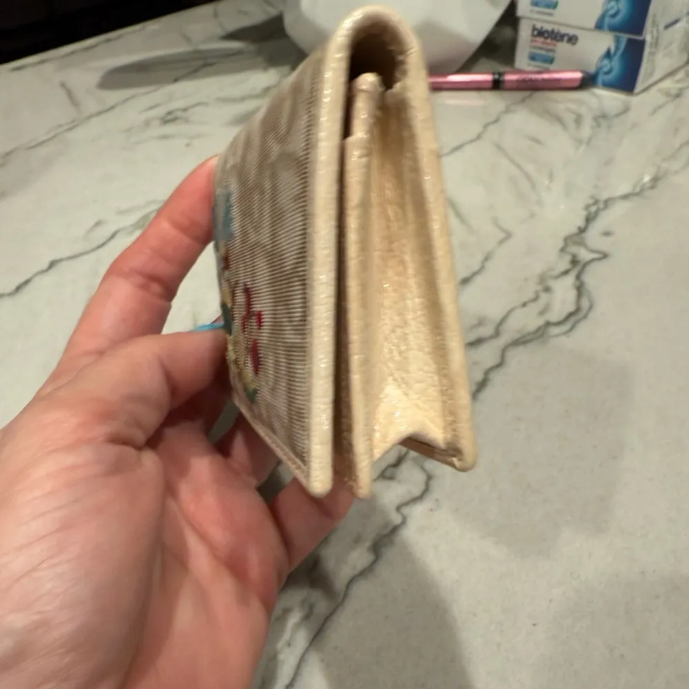 Christian Dior 2000s Paris Monogram Embroidered Floral Wallet Cardholder - Image 3