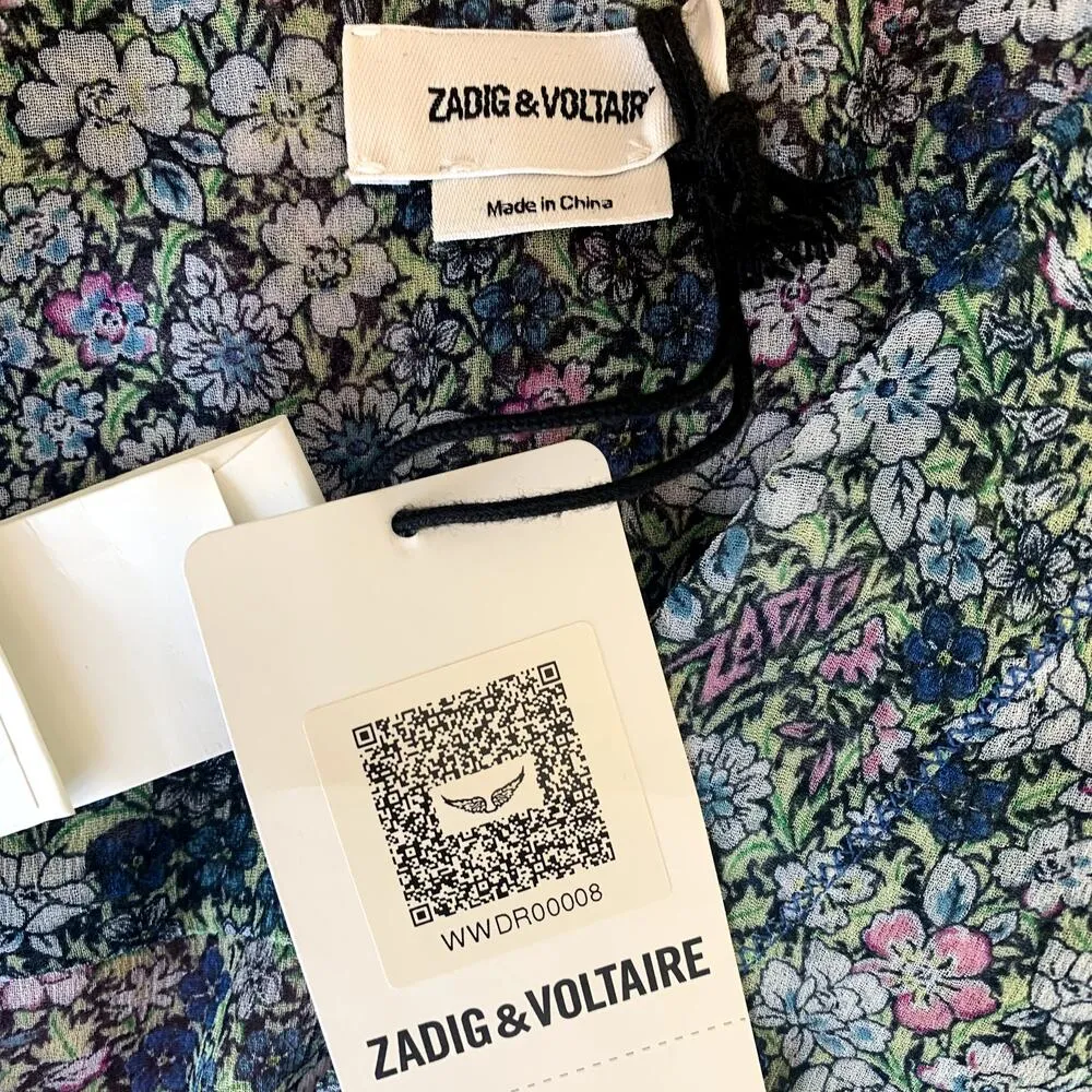 NWT Zadig & Voltaire Betty Mousseline Dress in Jaune - Image 10