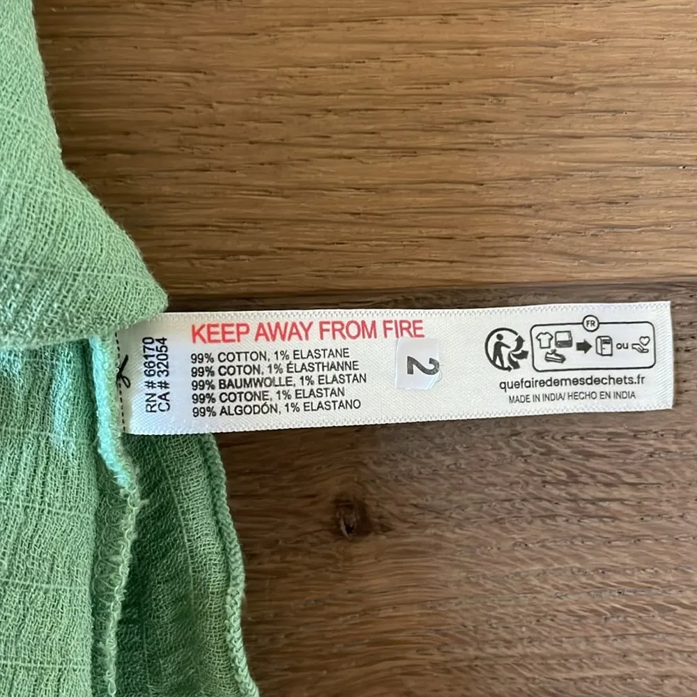 Free People Green Eliza Mini Dress Long Sleeve Size Large Stretchy - Image 8