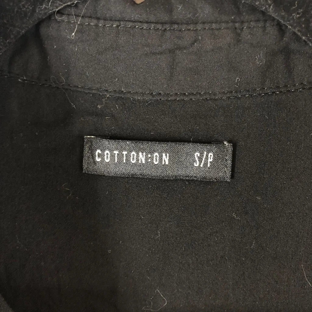 Cotton On Womens Button Down Blouse Top Black S - Image 3