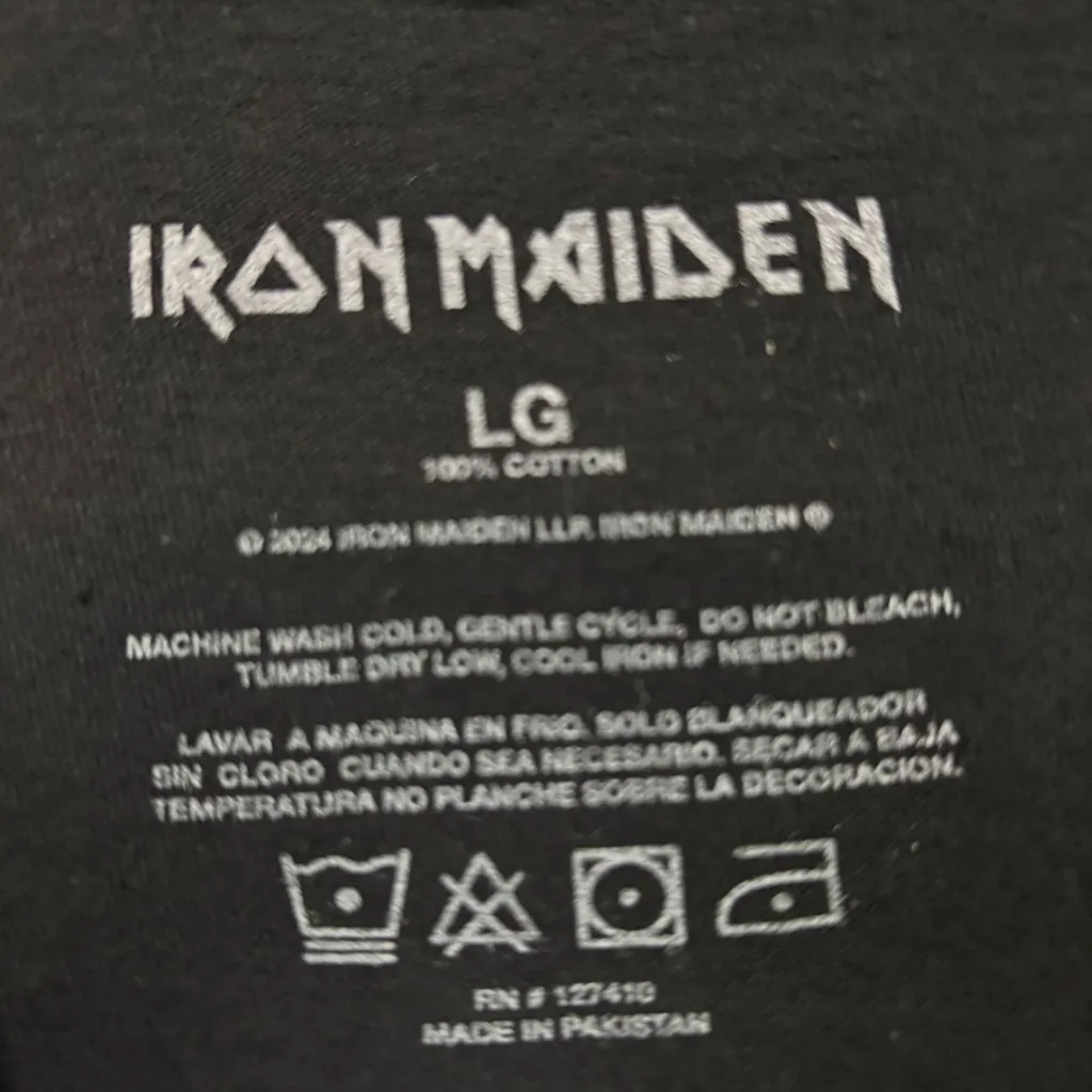 Iron Maiden The Future Past Tour Heavy Metal Band T-Shirt Size Large - Image 4
