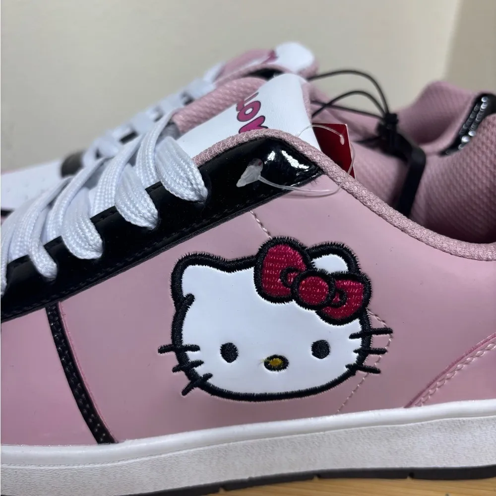 Hello Kitty by Sanrio Size 8 NWT Women's Pink Low Top Court Sneakers‎ Shoes - Image 2