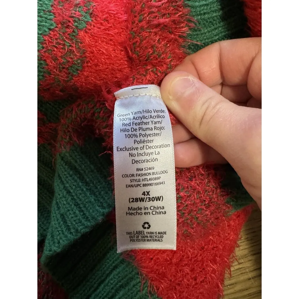 Holiday Time Women Size‎ 4X Boston Terrier Ugly Christmas Sweater Holiday Party - Image 10