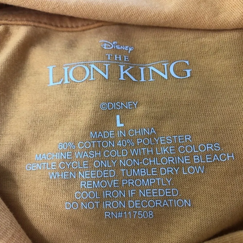 Disney The Lion King Hooded Sweatshirt Hakuna Matata Gold XS - Image 12