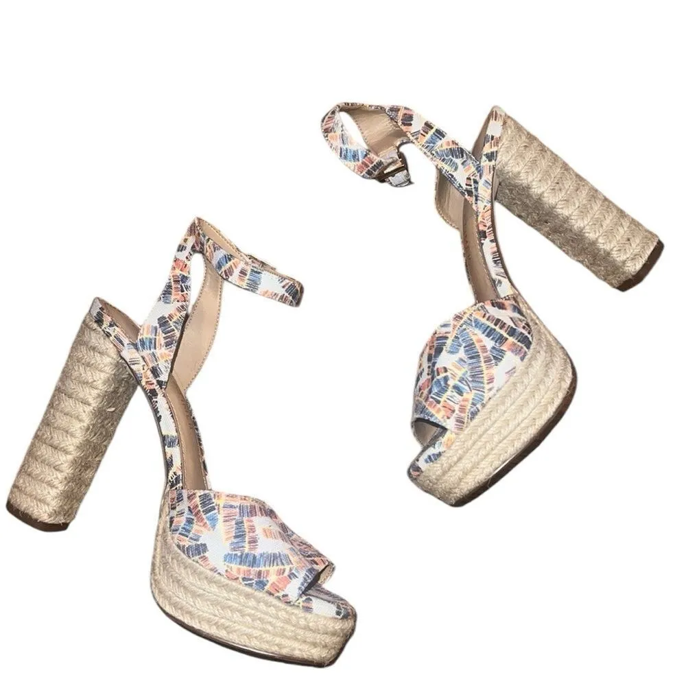Gibson Latimer Multicolored Espadrilles Heel Shoes Size 8 M - Image 3