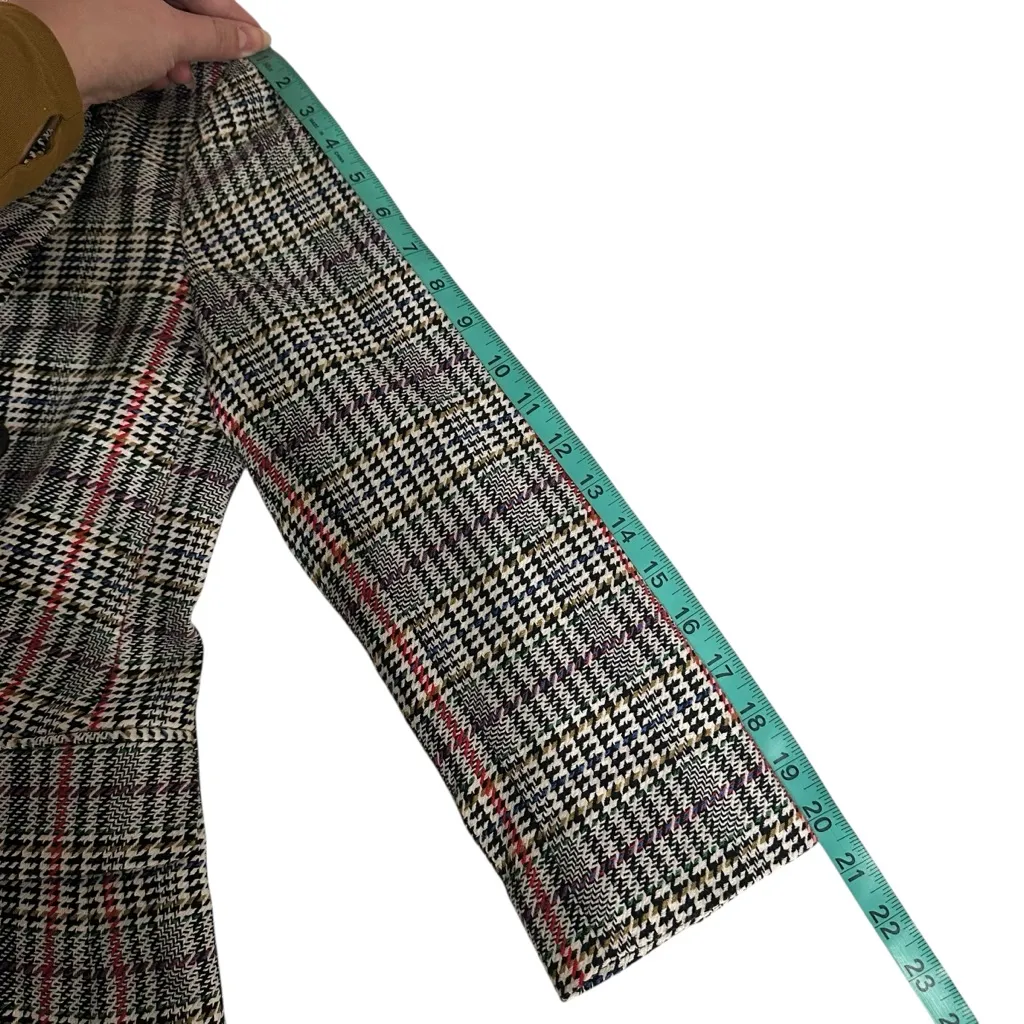Veronica Beard Empire Tweed Dickey Jacket Blazer Black Red Plaid Medium Size 8 - Image 15